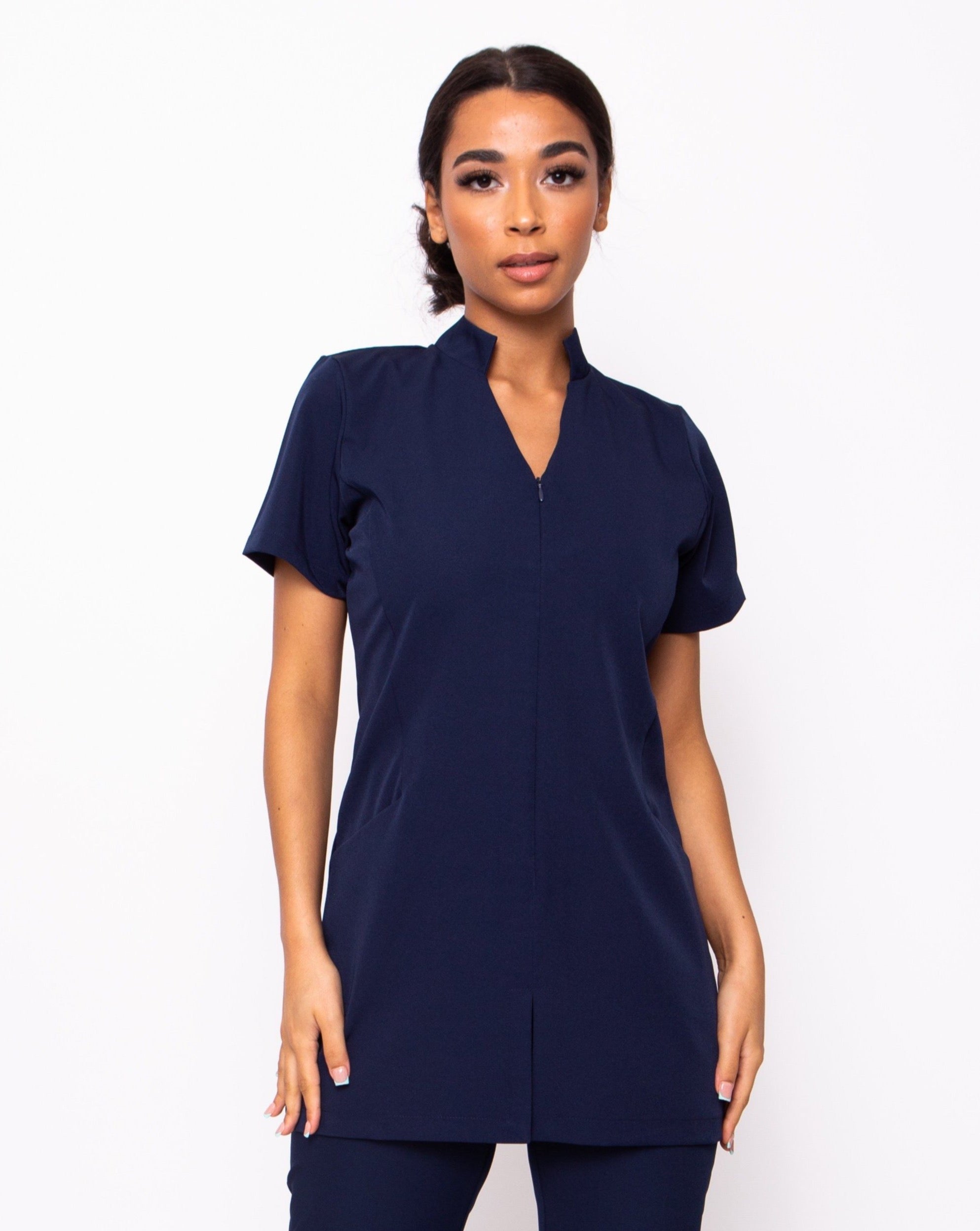 Allure Two Pocket Beauty Tunic - Navy