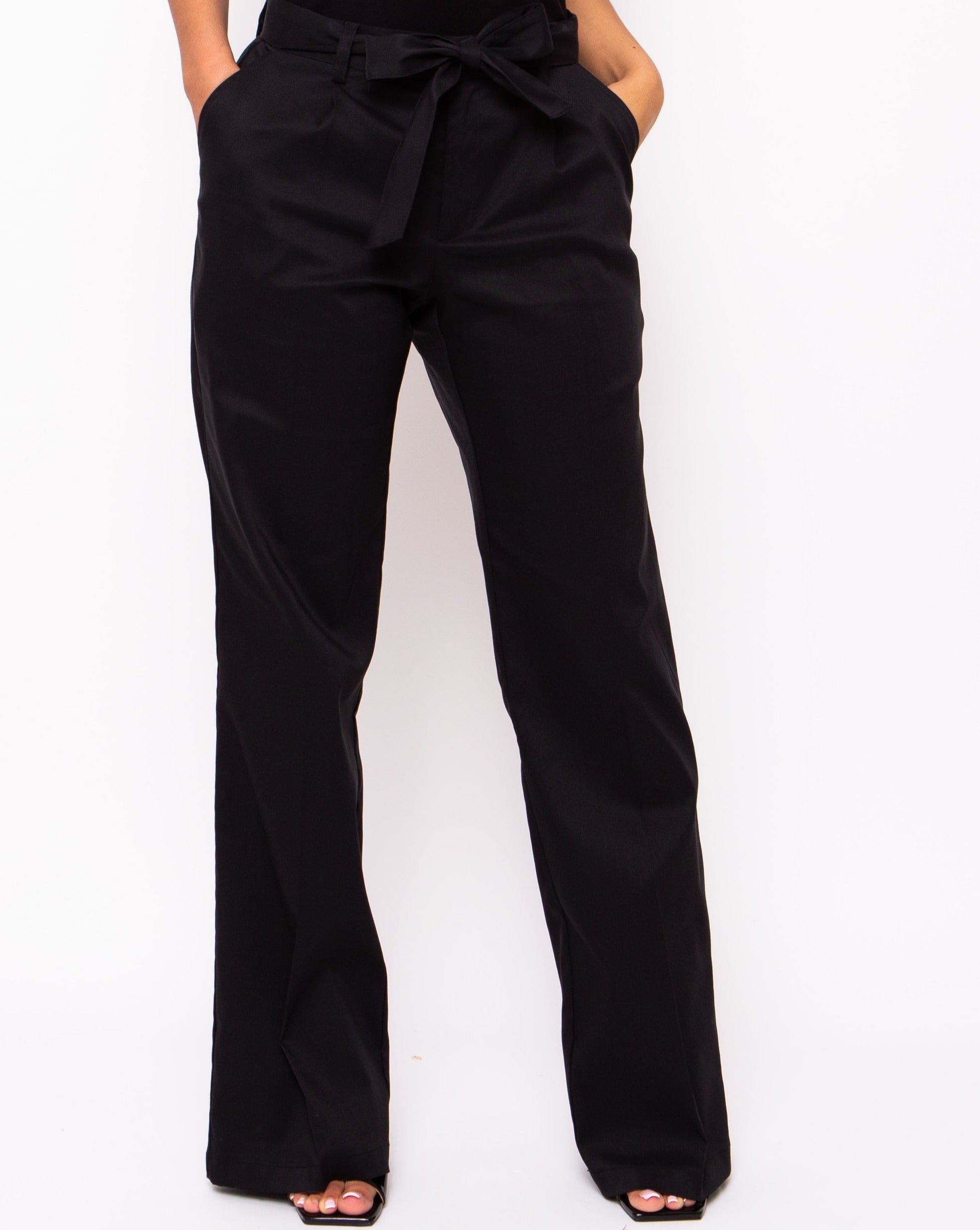 Willow Wide Leg Trousers - Black