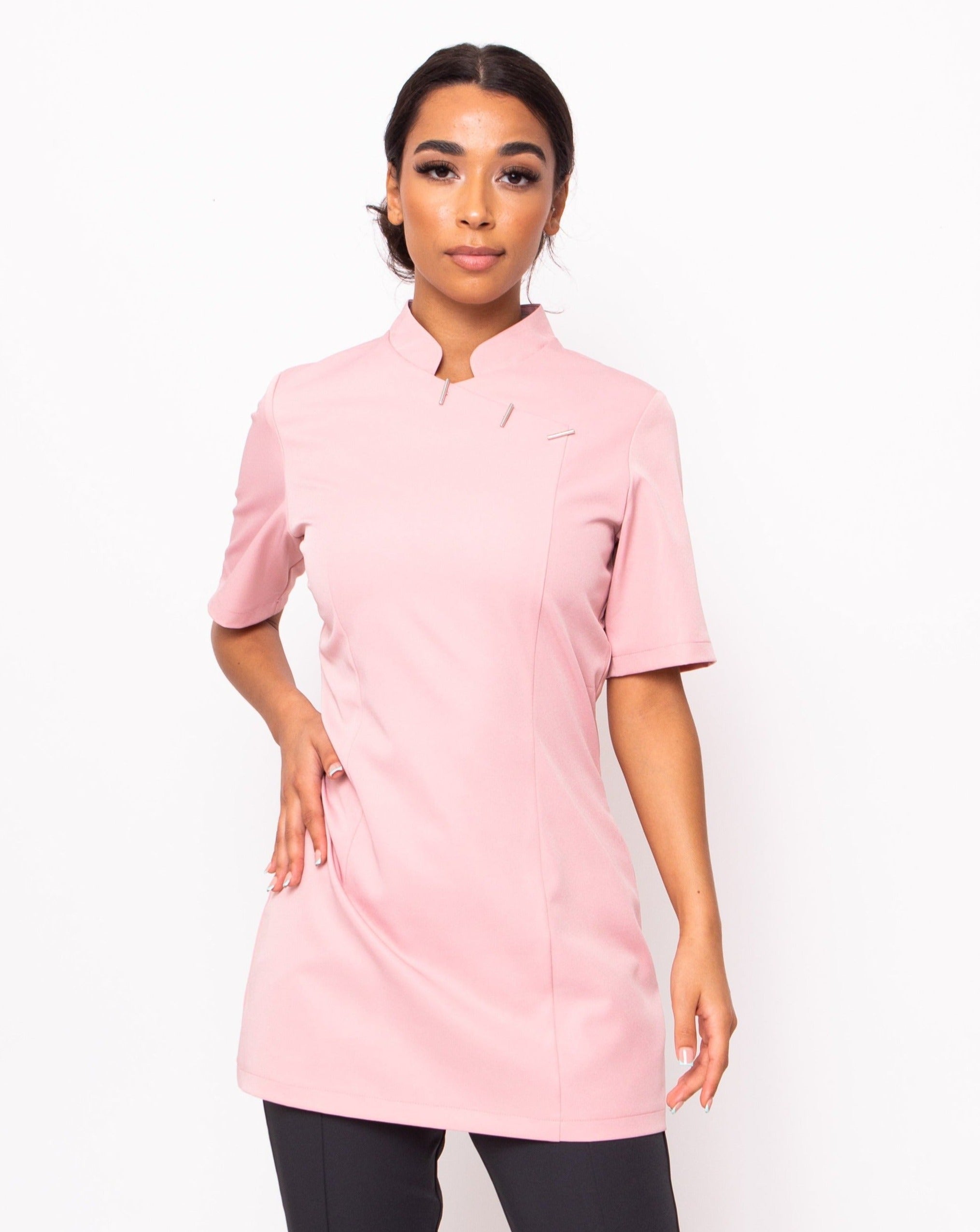 Essence Mandarin Collar Beauty Tunic - Blush