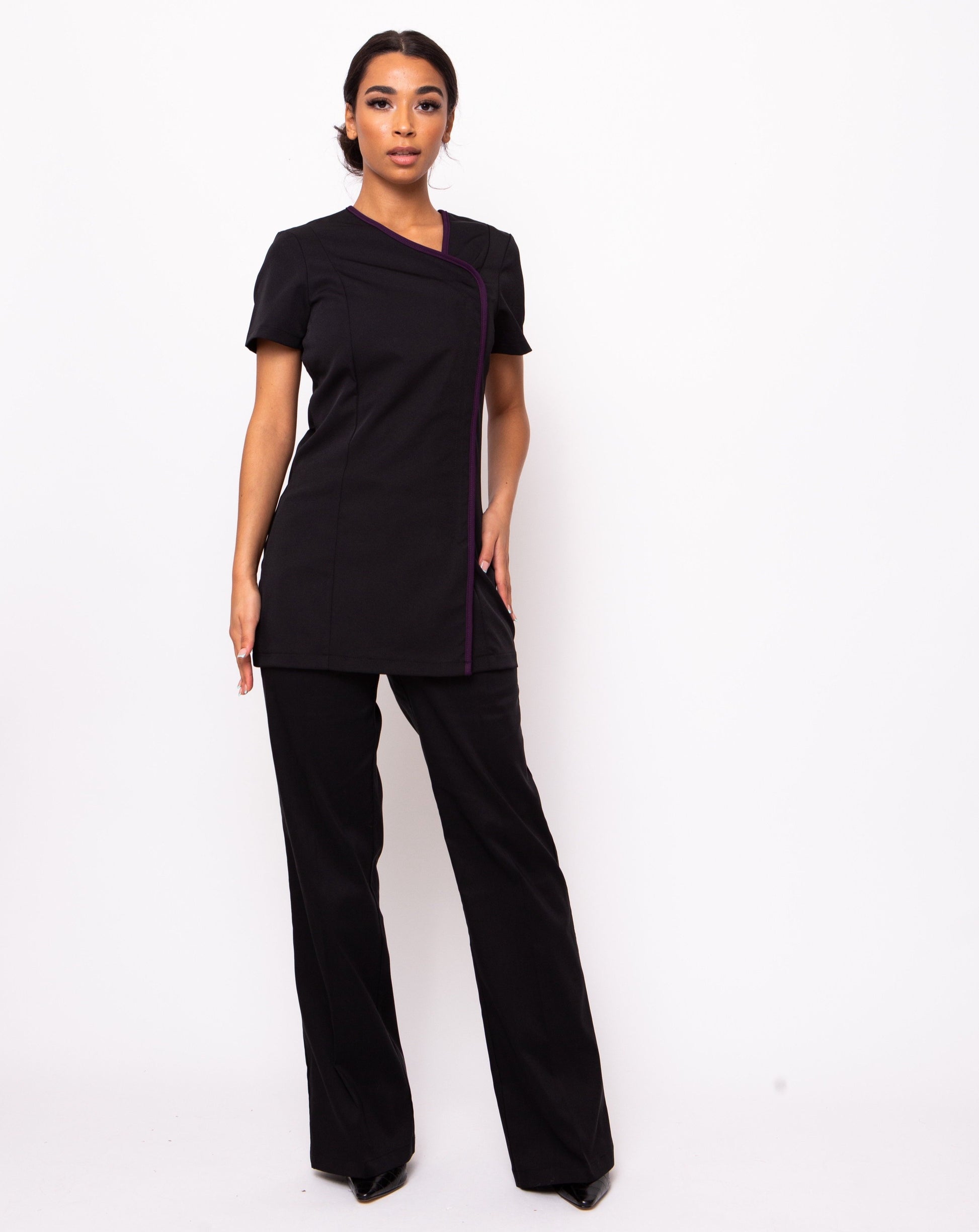  asymmetrical black beauty tunic with trouser