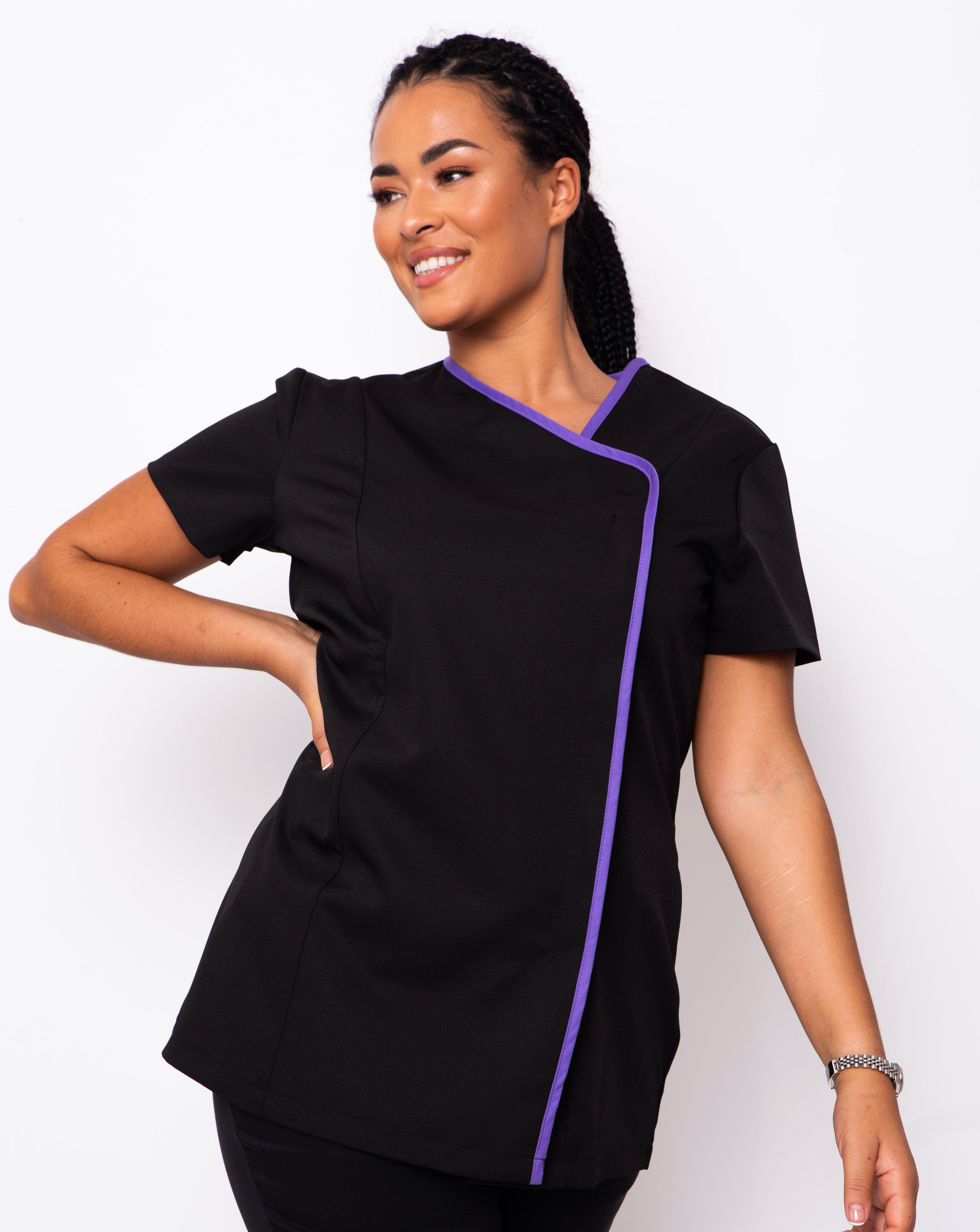black and purple beauty tunic