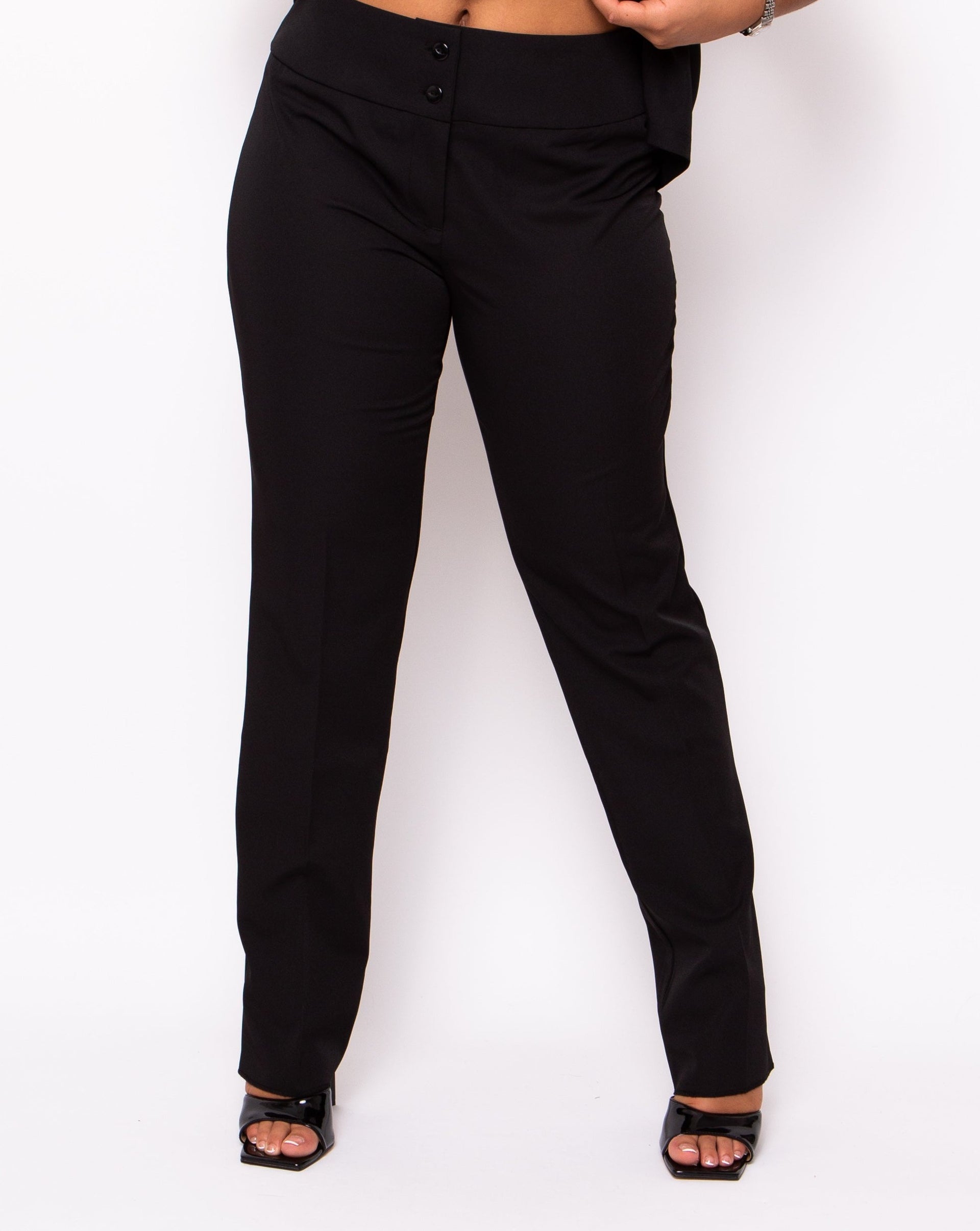 Black Trousers for Women  Female Black Beauty Work Formal Pants – Salonwear