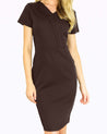 Chocolate brown work dress