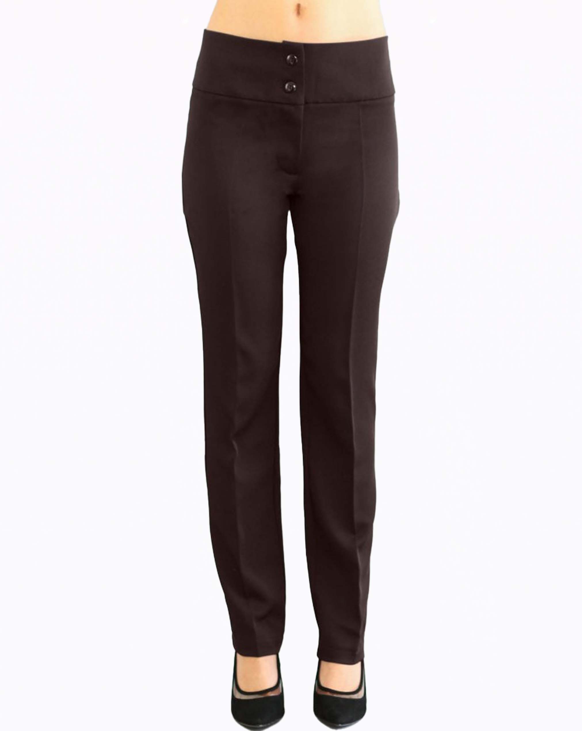 ladies chocolate brown trousers