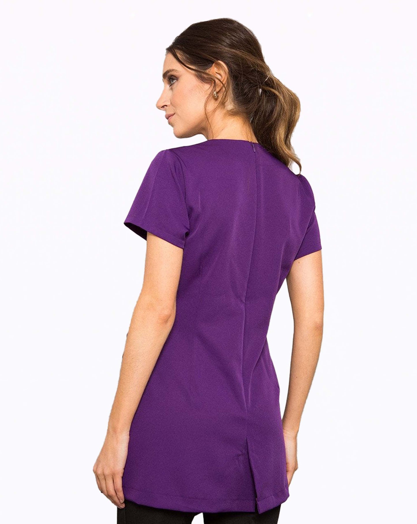 Tranquility Asymmetric Beauty Tunic - Purple (Superior 4-Way Stretch)