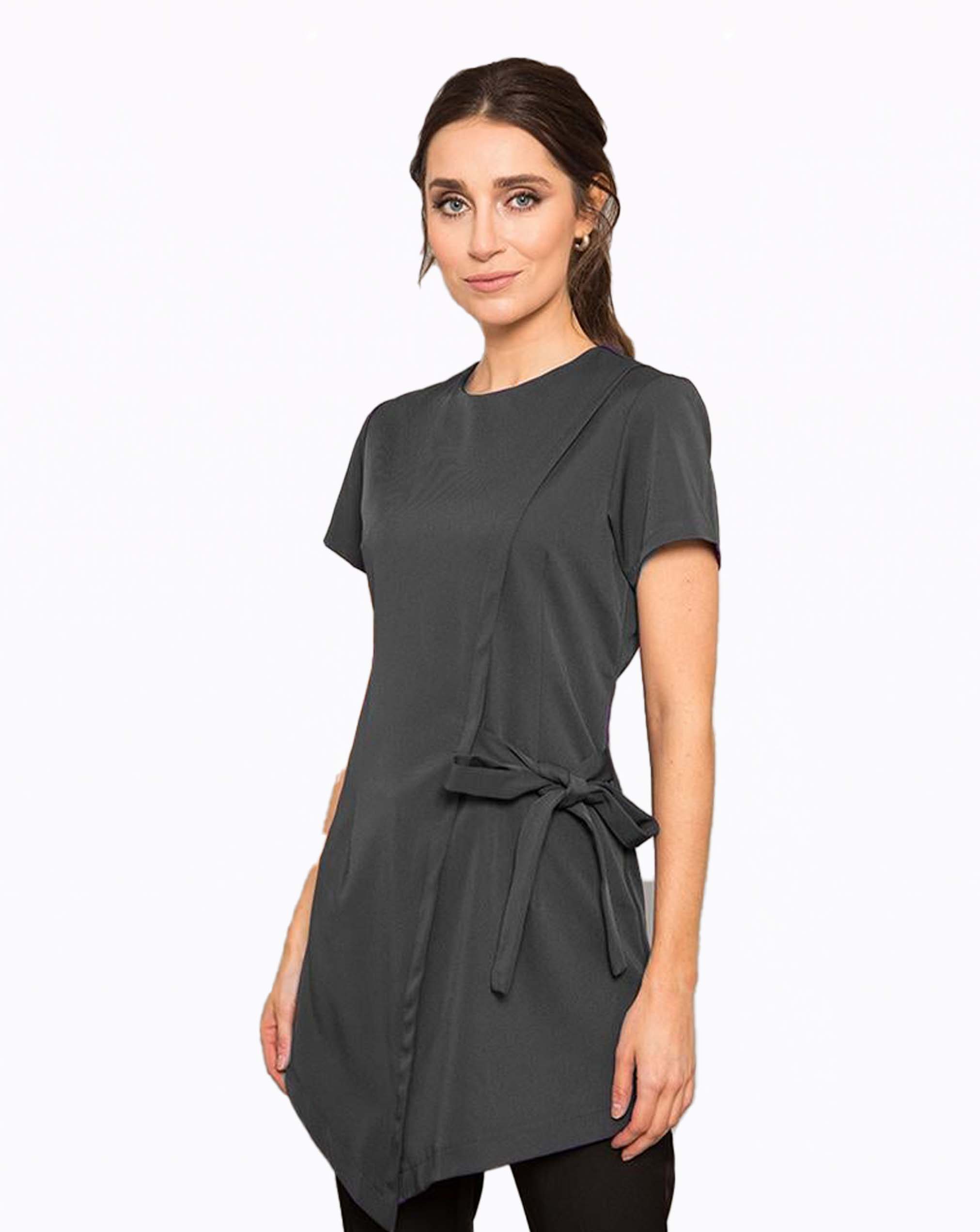Tranquility Asymmetric Beauty Tunic - Slate Grey