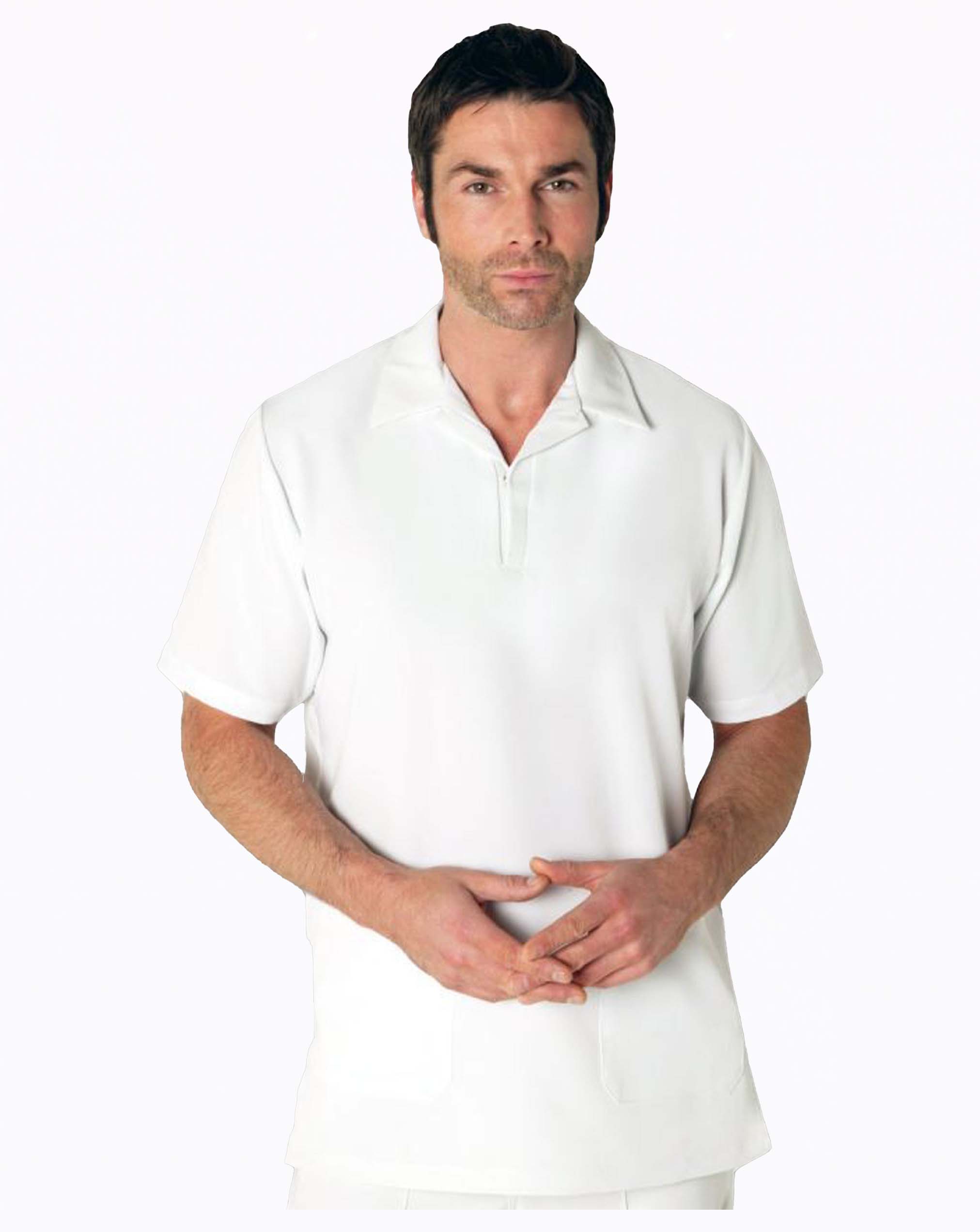 Sketch Collared Work Tunic - White