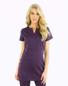 Aubergine v neck beauty salon